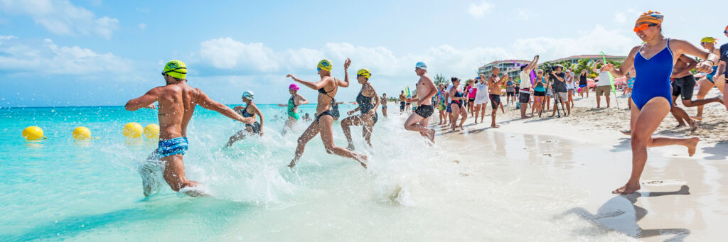 Start of the Race for the Conch swim race