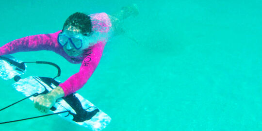 Subwing in the clear waters of the Turks and Caicos.