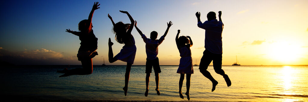 Sunset family photo shoot on the beach in the Turks and Caicos
