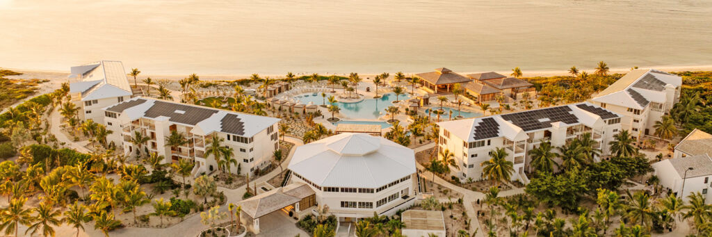 Salterra Resort and a beautiful sunset on the beach.