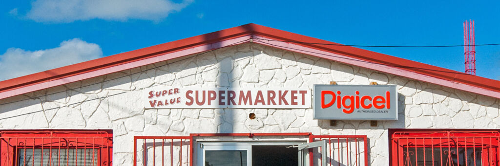 The small Super Value grocery store in central Cockburn Harbour on South Caicos