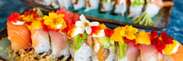 Sushi dish at Noori, a restaurant at The Ritz-Carlton, Turks and Caicos. 