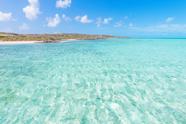 Beautiful ocean water at Long Cay in the Turks and Caicos