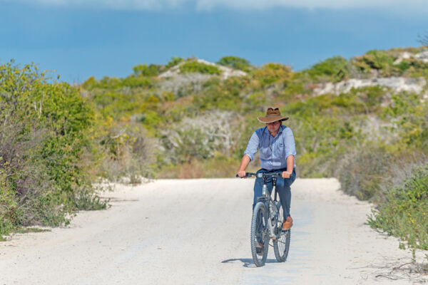 Cyclist at South Caicos