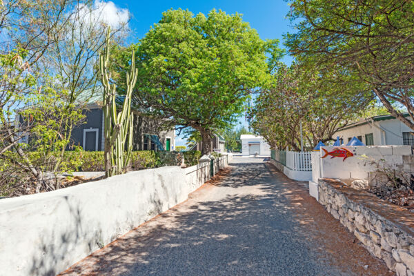 Vacation villas on the narrow Duke Street in Cockburn Town on Grand Turk