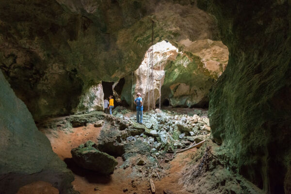 Central open gallery in a East Caicos cave