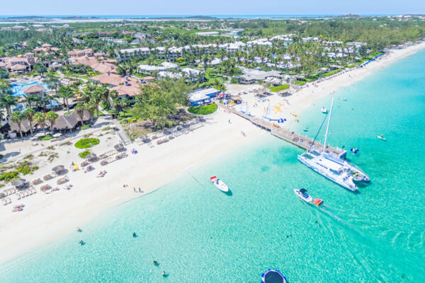 Aerial view of Beaches Resort in the Turks and Caicos