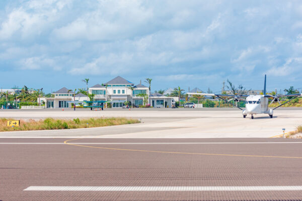 Airplane at a FBO in the Turks and Caicos