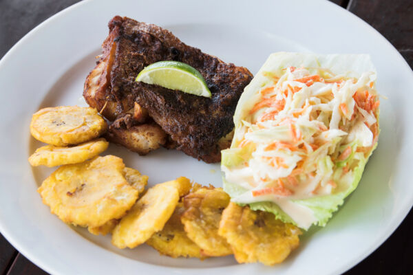 Caribbean fish dinner