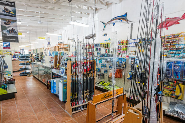 The Walkin Marine fishing supply store on Providenciales