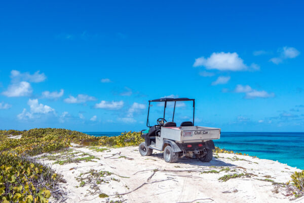 Buggy on the dune at Salt Cay