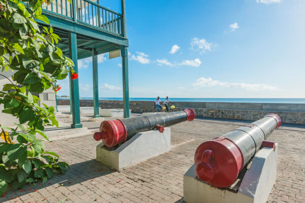 Cannons at the post office at Grand Turk