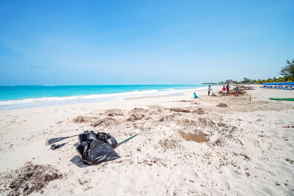 Grace Bay Beach after Hurricane Erin