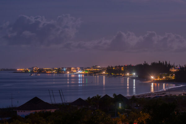 Grace Bay and the Bight at night