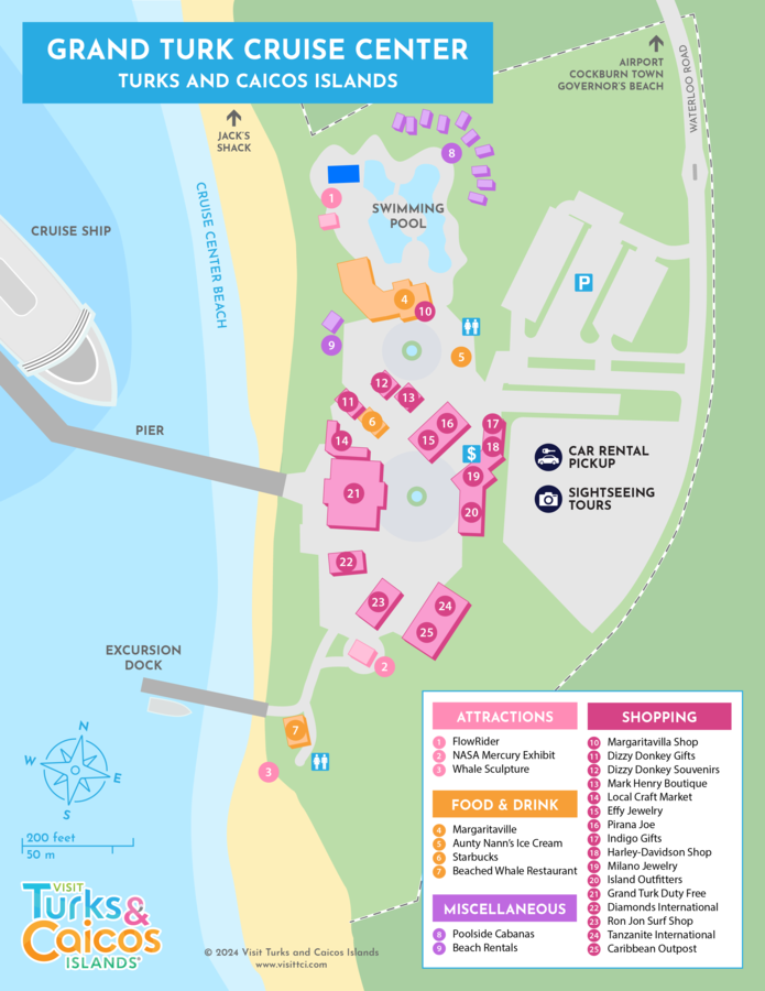 Map of the Grand Turk Cruise Center