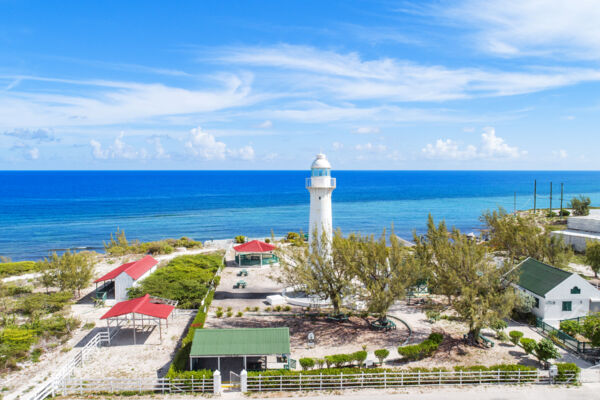 Aerial view of the Grand Turk Lighthouse