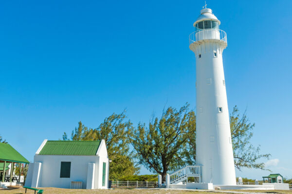 The grounds and the lighthouse keeper's house at the Grand Turk Lighthouse