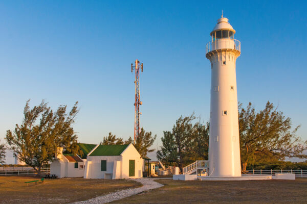 The grounds of the Grand Turk Lighthouse at sunset