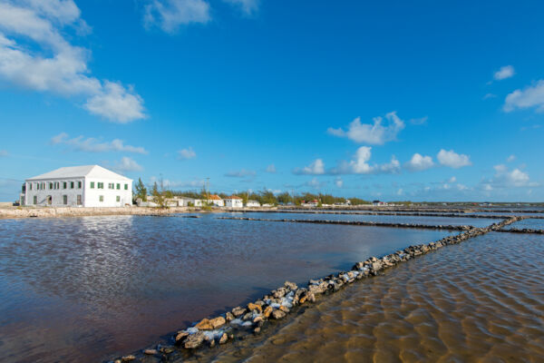 The salinas and colonial White House on Salt Cay