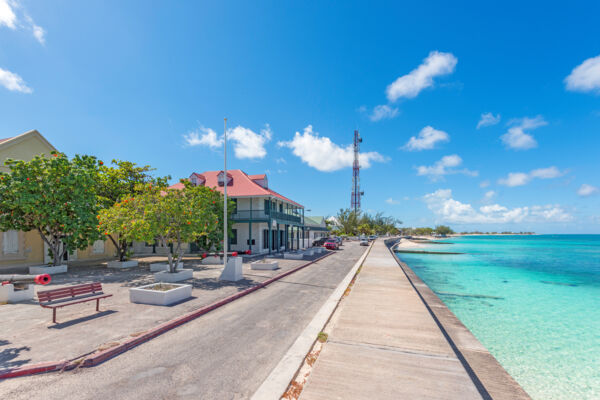 The oceanfront at historical Cockburn Town on Grand Turk