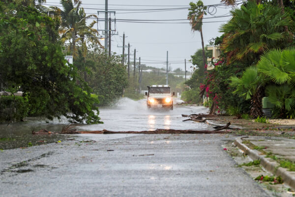 Hurricane Fiona damage at Turtle Cove on Providenciales in the Turks and Caicos