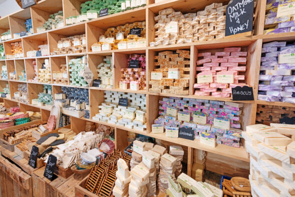 Craft soap shop in Turks and Caicos, interior.