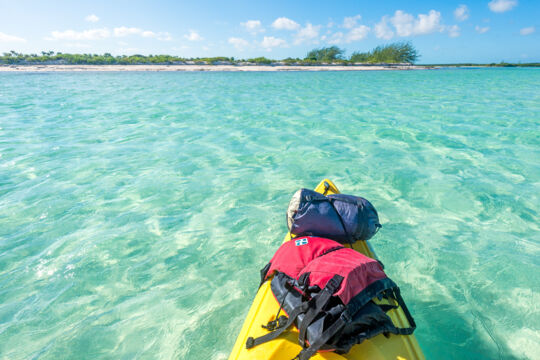 Kayak off of Well Cay in the East Bay Islands National Park