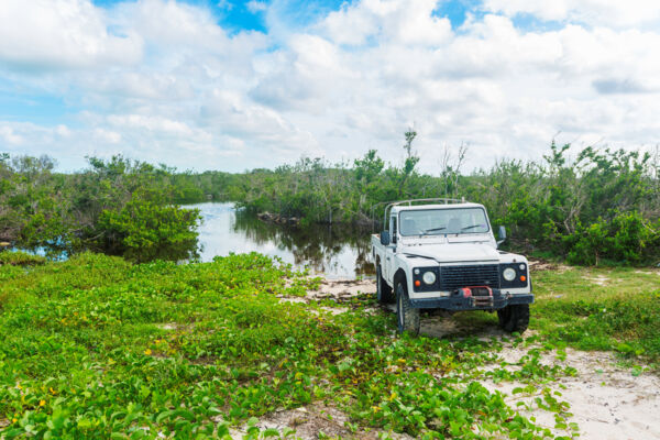 Land Rover Defender in the Turks and Caicos