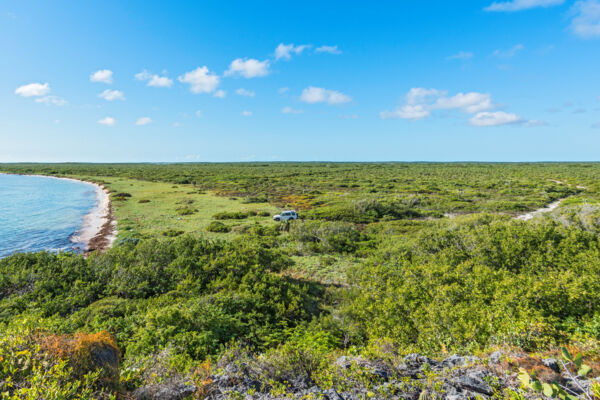 Haulover Point and Wild Cow Run on Middle Caicos with a Land Rover Discovery