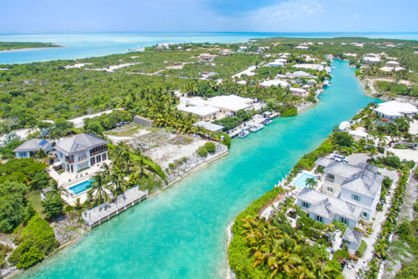 Inland canals and luxury homes in the Leeward area of Providenciales