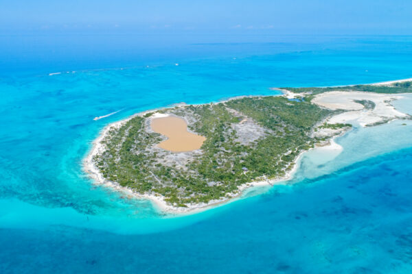 Aerial view of Little Water Cay