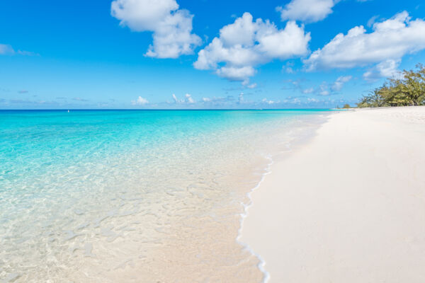 The view to the north at Governor's Beach on Grand Turk in the Turks and Caicos