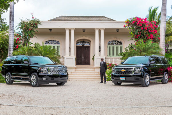 Private car service at a luxury villa at Long Bay