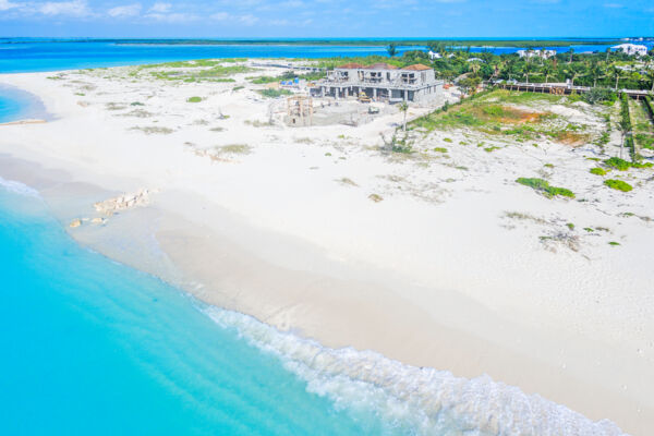 Beachfront villa construction in Turks and Caicos