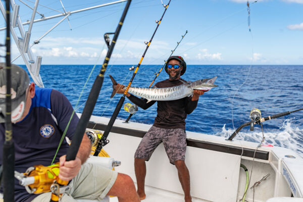 Catching wahoo in Turks and Caicos. 