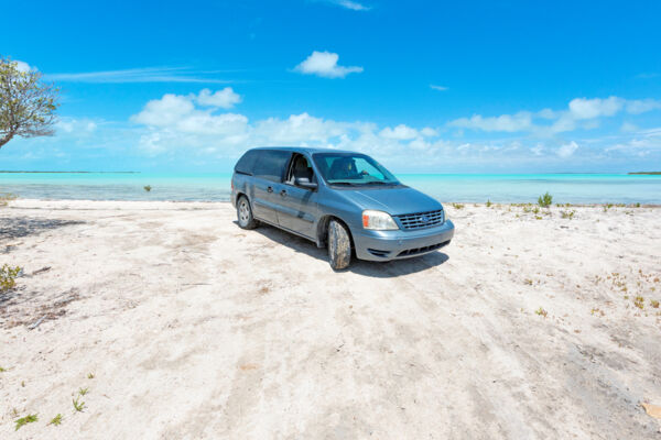 Ford minivan on South Caicos