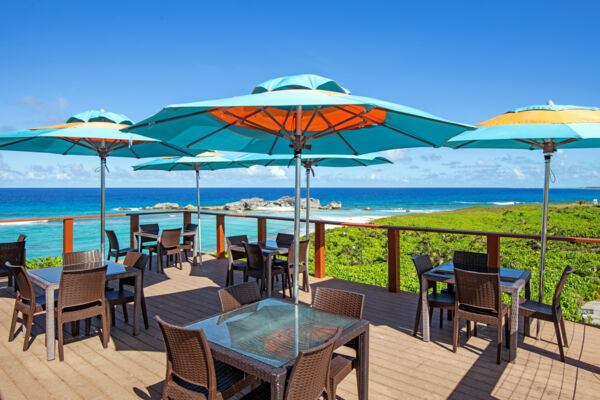 View from restaurant at Mudjin Harbour, Middle Caicos. 