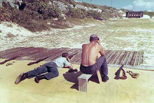 Firearm range at NAVFAC 104 in 1971.