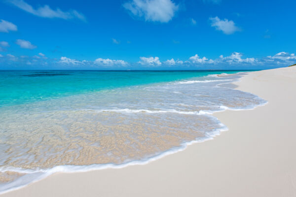 Breaking wave at North Bay Beach in the Turks and Caicos