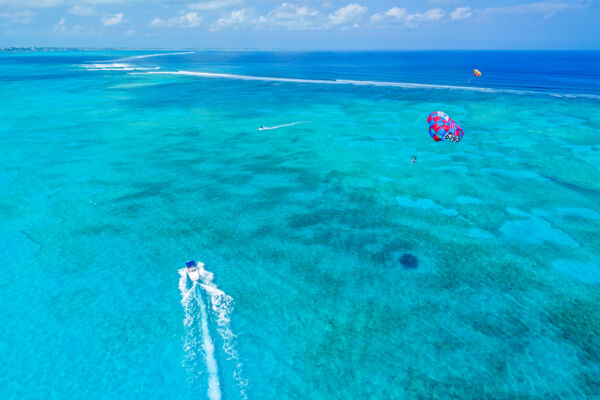 Parasailing in the Turks and Caicos