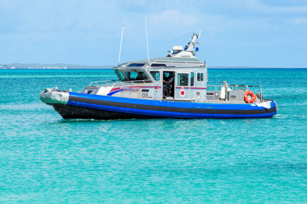 Royal Turks and Caicos Islands Police Force SAFE 36 diesel jet boat