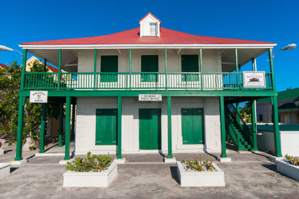 The old post office building on Front Street in Cockburn Town, Grand Turk