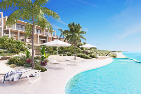 Rendering of pool and luxury villa at South Bank on Long Bay