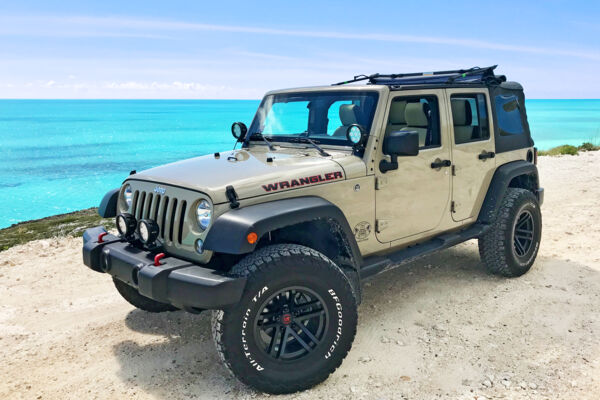 Jeep Wrangler at Turtle Tail in the Turks and Caicos