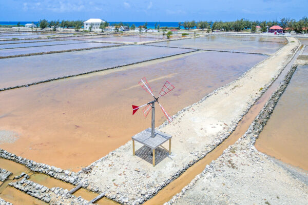 Replica brine pump windmill in the Turks and Caicos