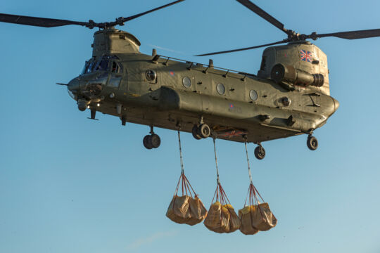 United Kingdom Royal Air Force Chinook at Salt Cay
