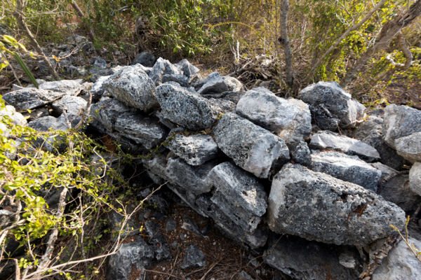 Pirate base ruins in the Turks and Caicos