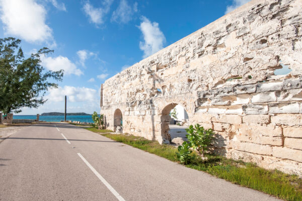 Salt warehouse ruin on South Caicos