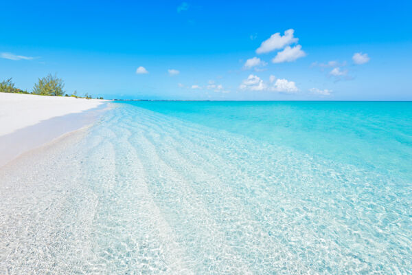 The beautiful Leeward Beach in the Turks and Caicos