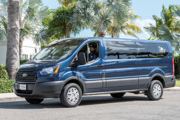 Taxi van in the Turks and Caicos